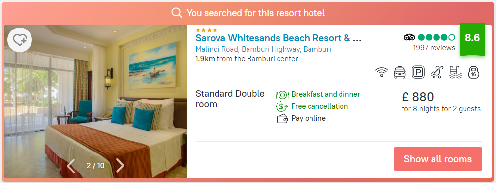Sarova Whitesands Beach Resort & Spa