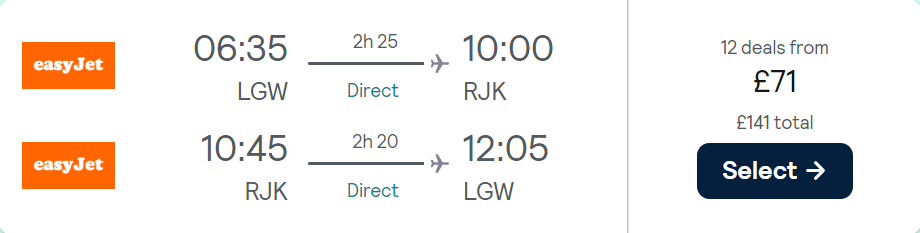 cheap flights to Croatia