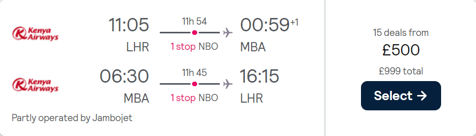 cheap flights to Kenya