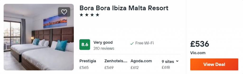 Bora Bora Ibiza Malta Resort