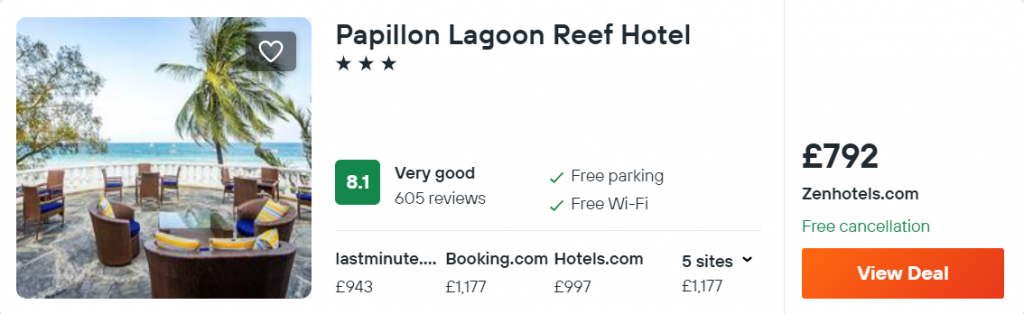 Papillon Lagoon Reef Hotel