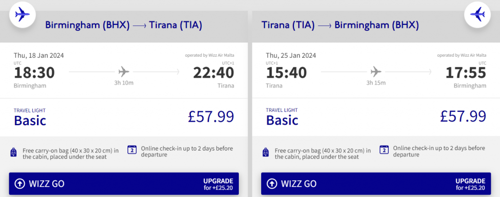 cheap flights to Albania