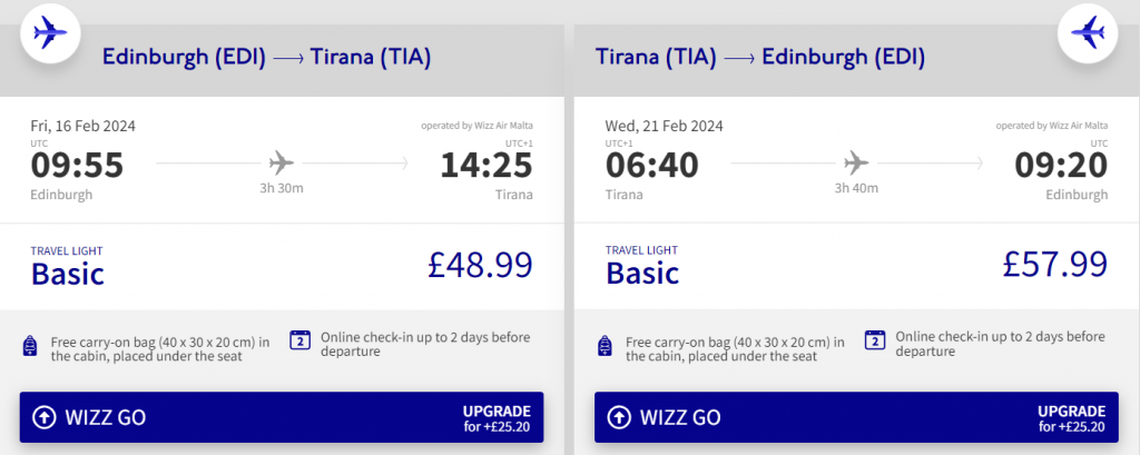 cheap flights to Albania
