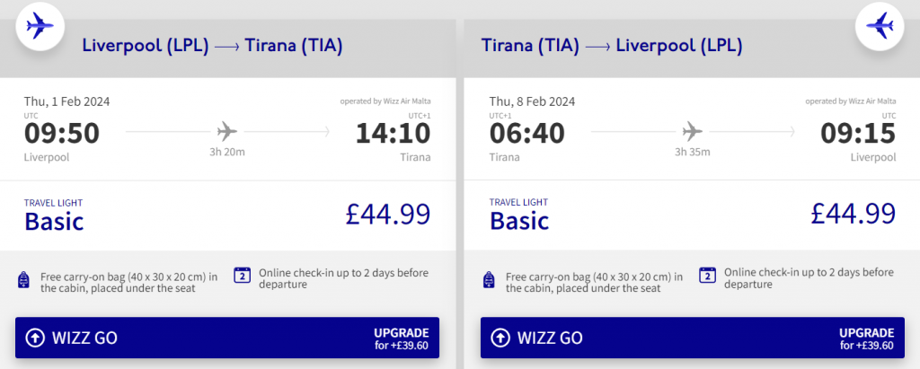 cheap flights to Albania