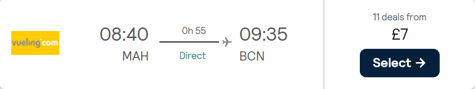 cheap flights to Spain