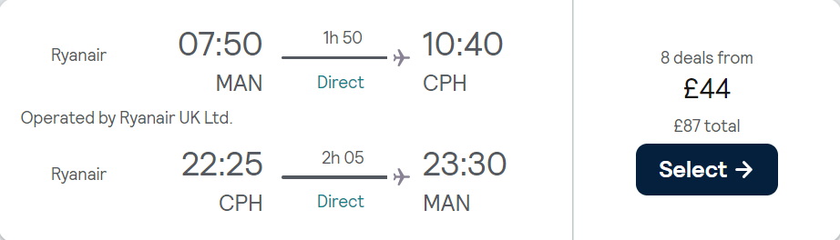 cheap flights to Denmark