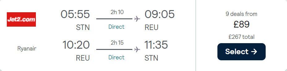 cheap flights to Spain