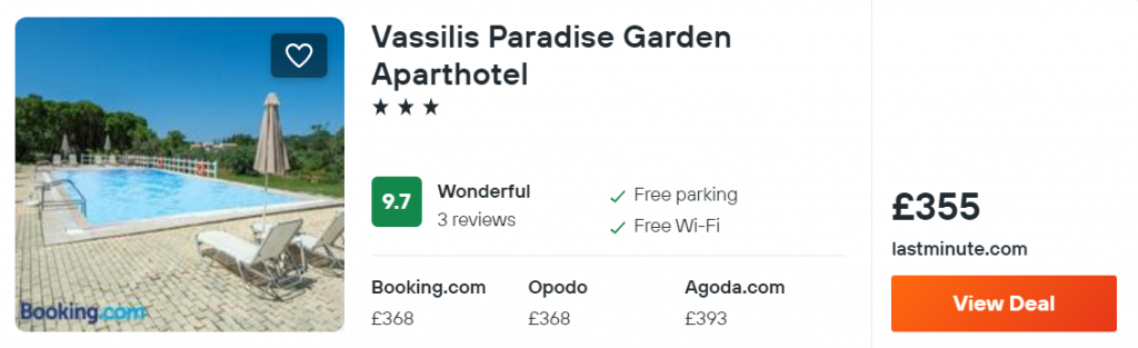 Vassilis Paradise Garden Aparthotel