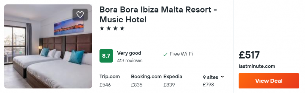 Bora Bora Ibiza Malta Resort - Music Hotel