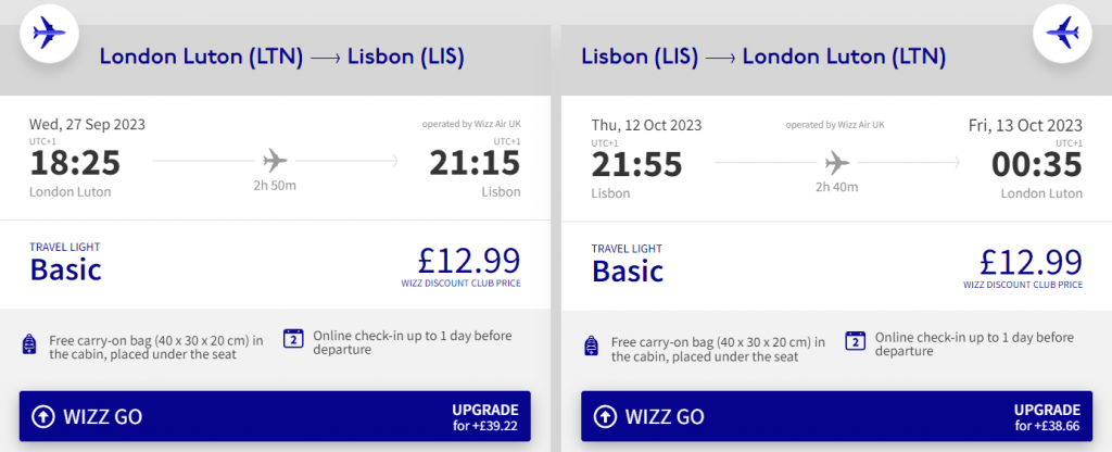 cheap flights to Portugal