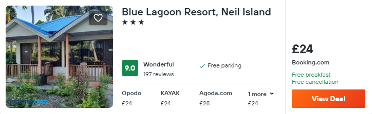Blue Lagoon Resort, Neil Island