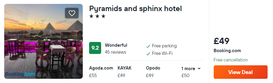 Pyramids and sphinx hotel