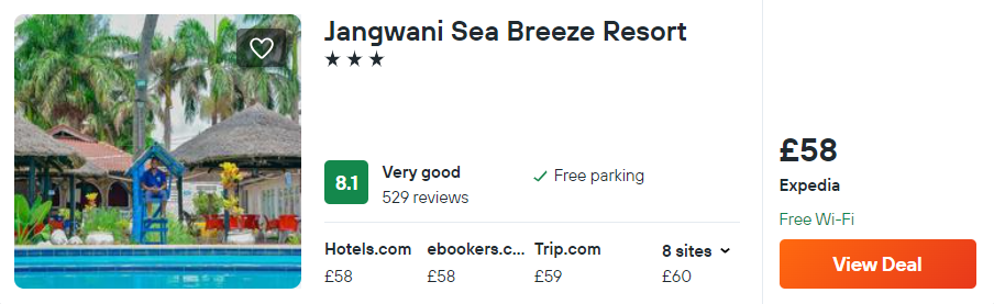 Jangwani Sea Breeze Resort