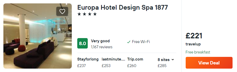 Europa Hotel Design Spa 1877