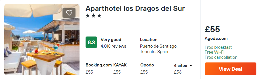 Aparthotel los Dragos del Sur