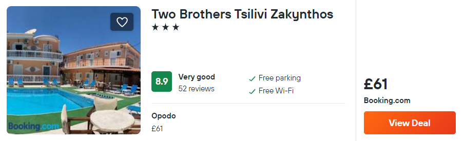 Two Brothers Tsilivi Zakynthos