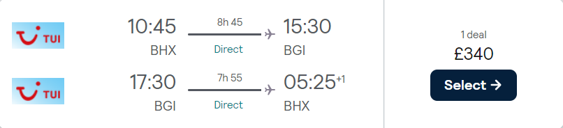 cheap flights to Barbados