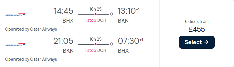 cheap flights to Thailand