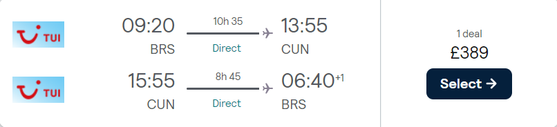 cheap flights TUI