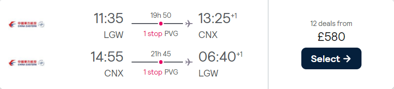 cheap flights to Thailand