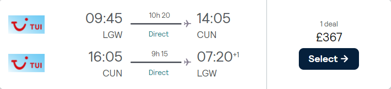 cheap flights TUI