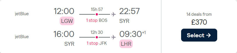 cheap flights to US