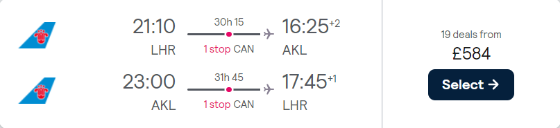 cheap flights to New Zealand
