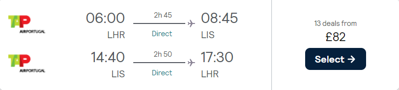 cheap flights to Portugal