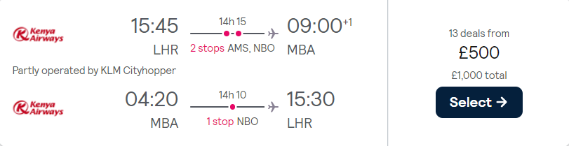 cheap flights to Kenya