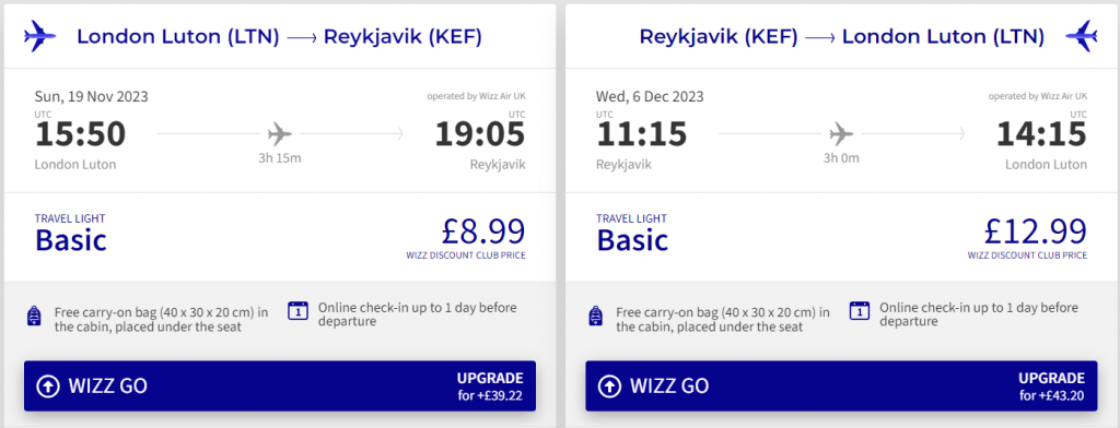 cheap flights to Iceland
