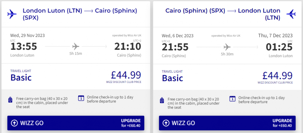 cheap flights to Egypt