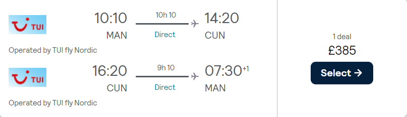 cheap flights TUI
