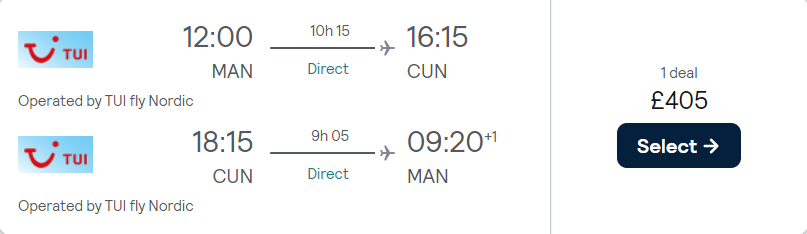 cheap flights TUI