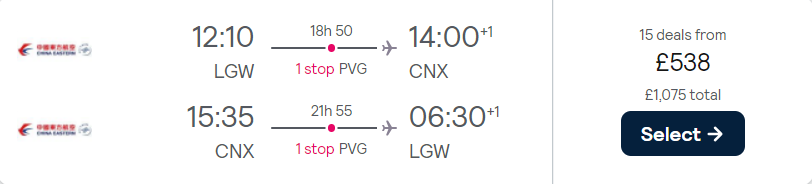 cheap flights to Thailand