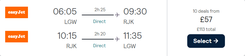 cheap flights to Croatia