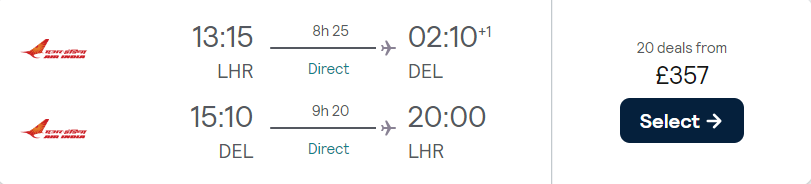 cheap flights to India