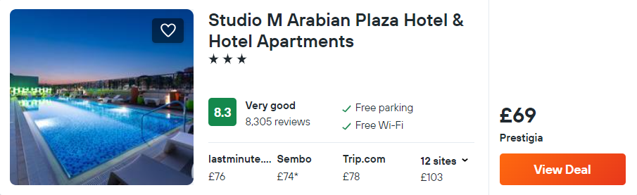 Studio M Arabian Plaza Hotel & Hotel Apartments