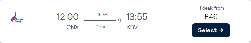 cheap flights to Thailand