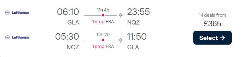 cheap flights to Kazakhstan
