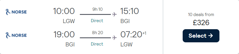 cheap flights to Barbados