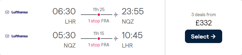 cheap flights to Kazakhstan