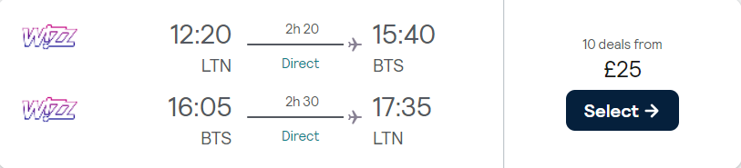 cheap flights to Slovakia