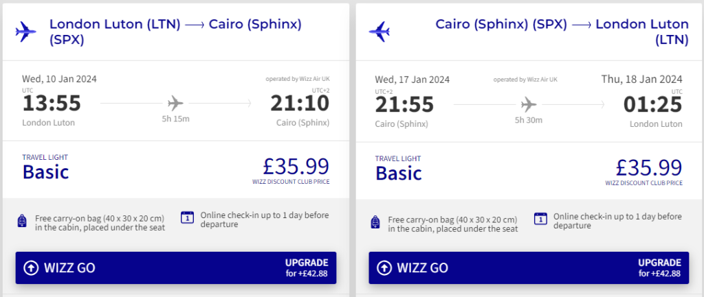 cheap flights to Egypt