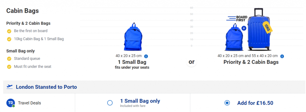 adding priority to a Ryanair booking