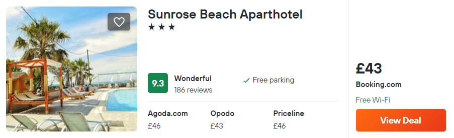 Sunrose Beach Aparthotel