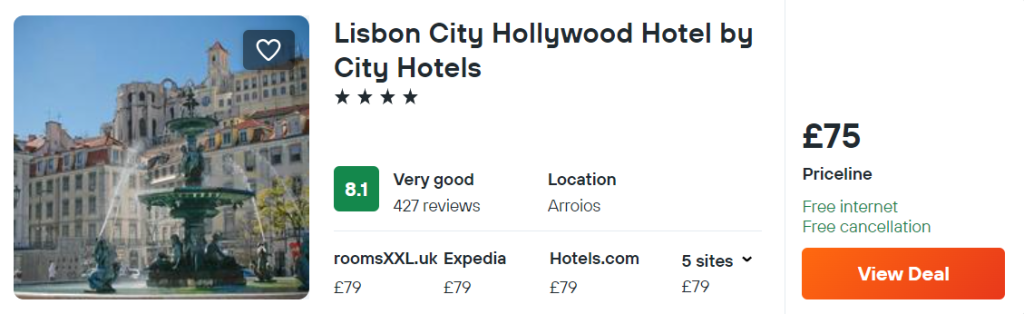 Lisbon City Hollywood Hotel by City Hotels