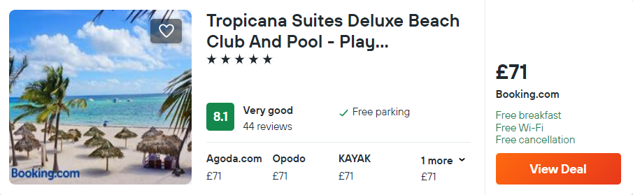 Tropicana Suites Deluxe Beach Club