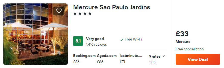 Mercure Sao Paulo Jardins