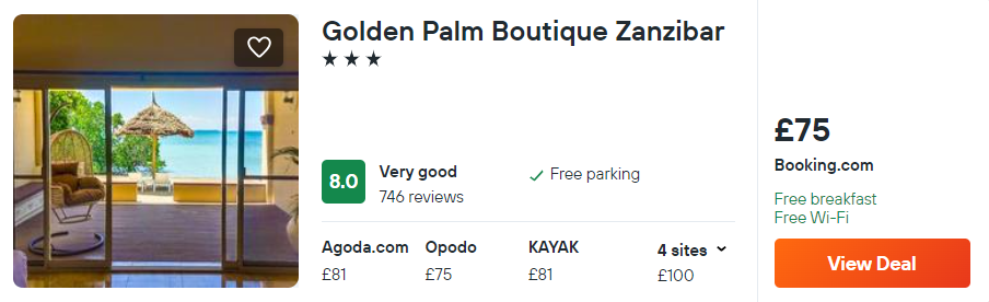 Golden Palm Boutique Zanzibar
