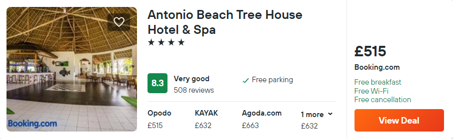 Antonio Beach Tree House Hotel & Spa